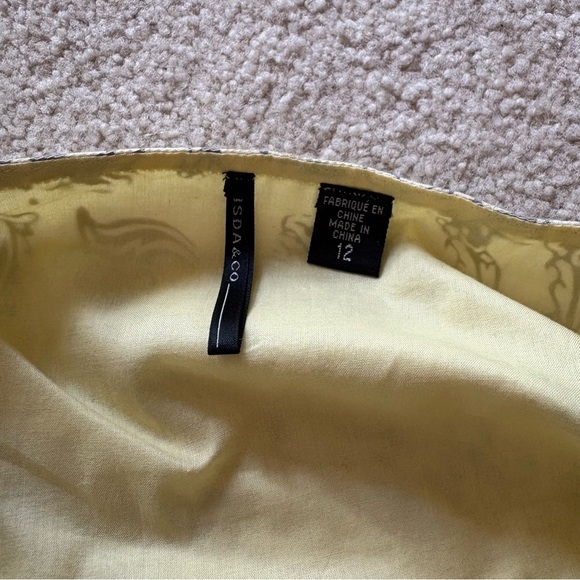 Isda & Co Yellow & Silver Floral Skirt - Picture 5 of 8